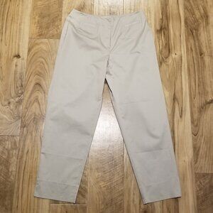 Talbots Collection Petite 8 Taupe Straight Leg Ankle Pants Stretch Dressy Career